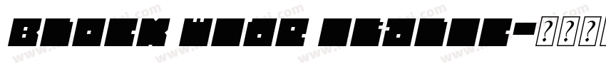Block Wide Italic字体转换